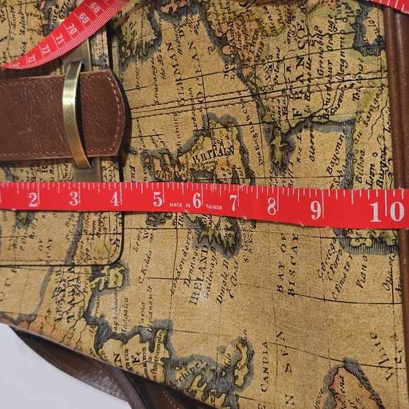 Patricia Nash World Map Patterned Crossover Bag - Picture 8 of 13